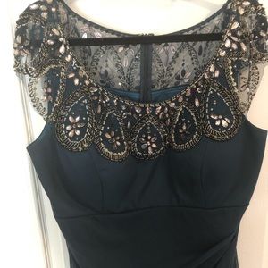 Beautiful Forest Green embellished gown in new condition. Only worn once.